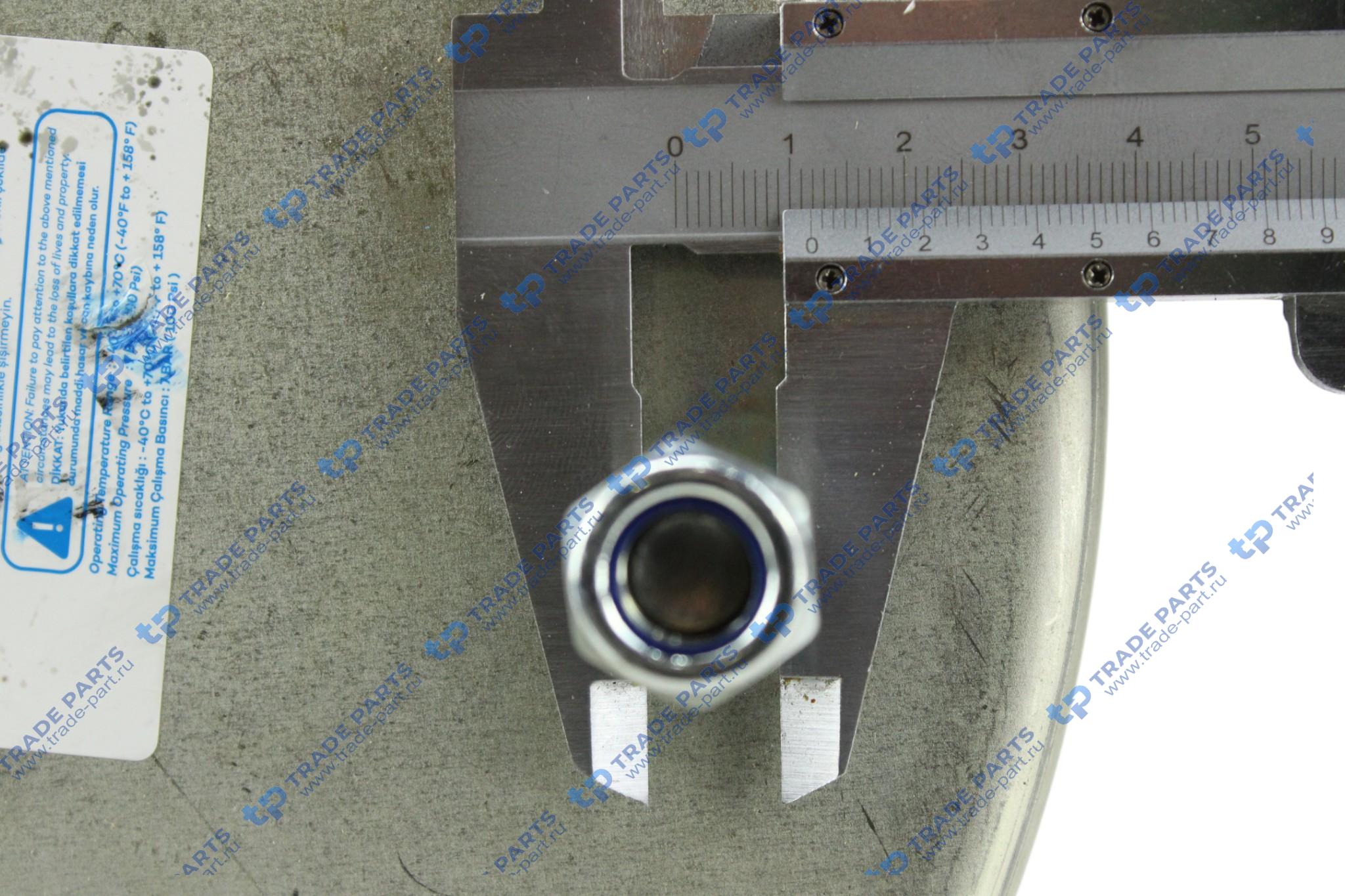 Реальная фотография пневморессора со стаканом (металл) 1 шп.-штуц.-m16/м22 с кронштейном