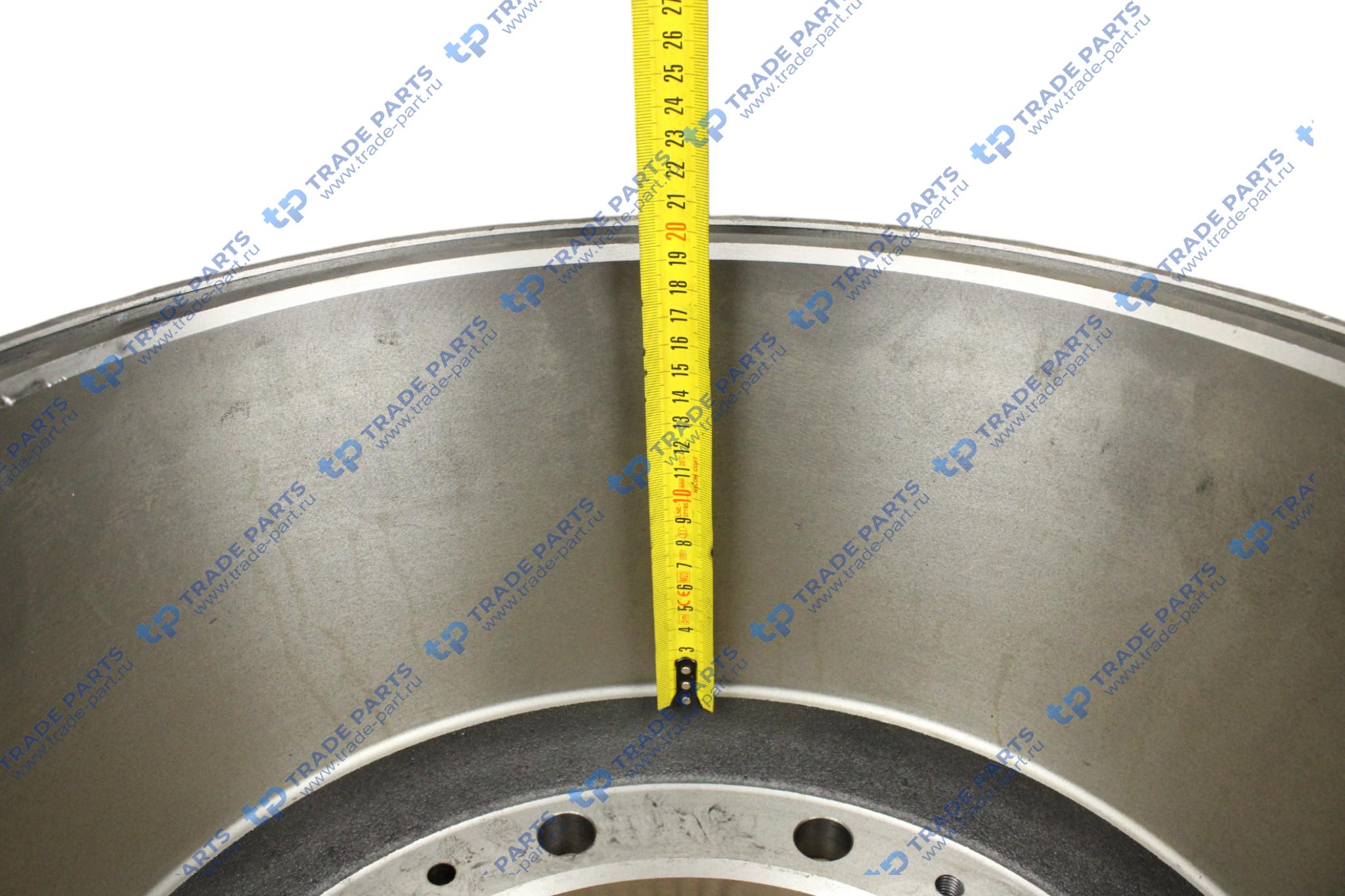 Реальная фотография барабан тормозной iveco eurotrakker передний 410x190 h=257 d=285/335м пр-во турция