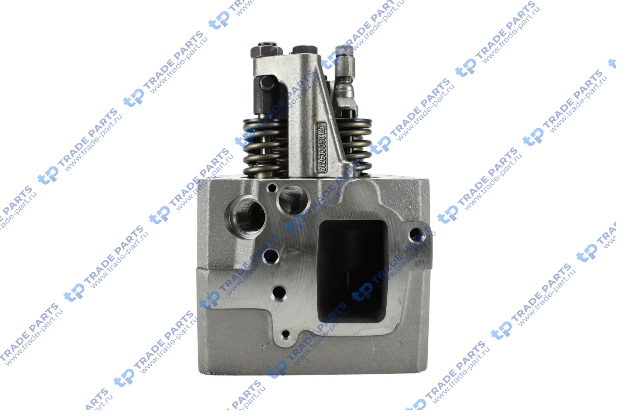 Реальная фотография головка блока цилиндра в сборе с клапанами wp12  612630040001 huatai