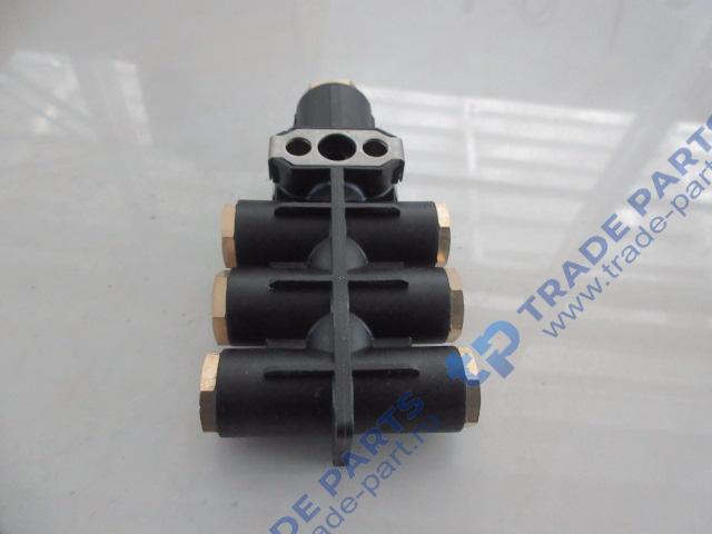 Реальная фотография клапан распределительный пневмосистемы 7 выходов shacman x3000/x5000