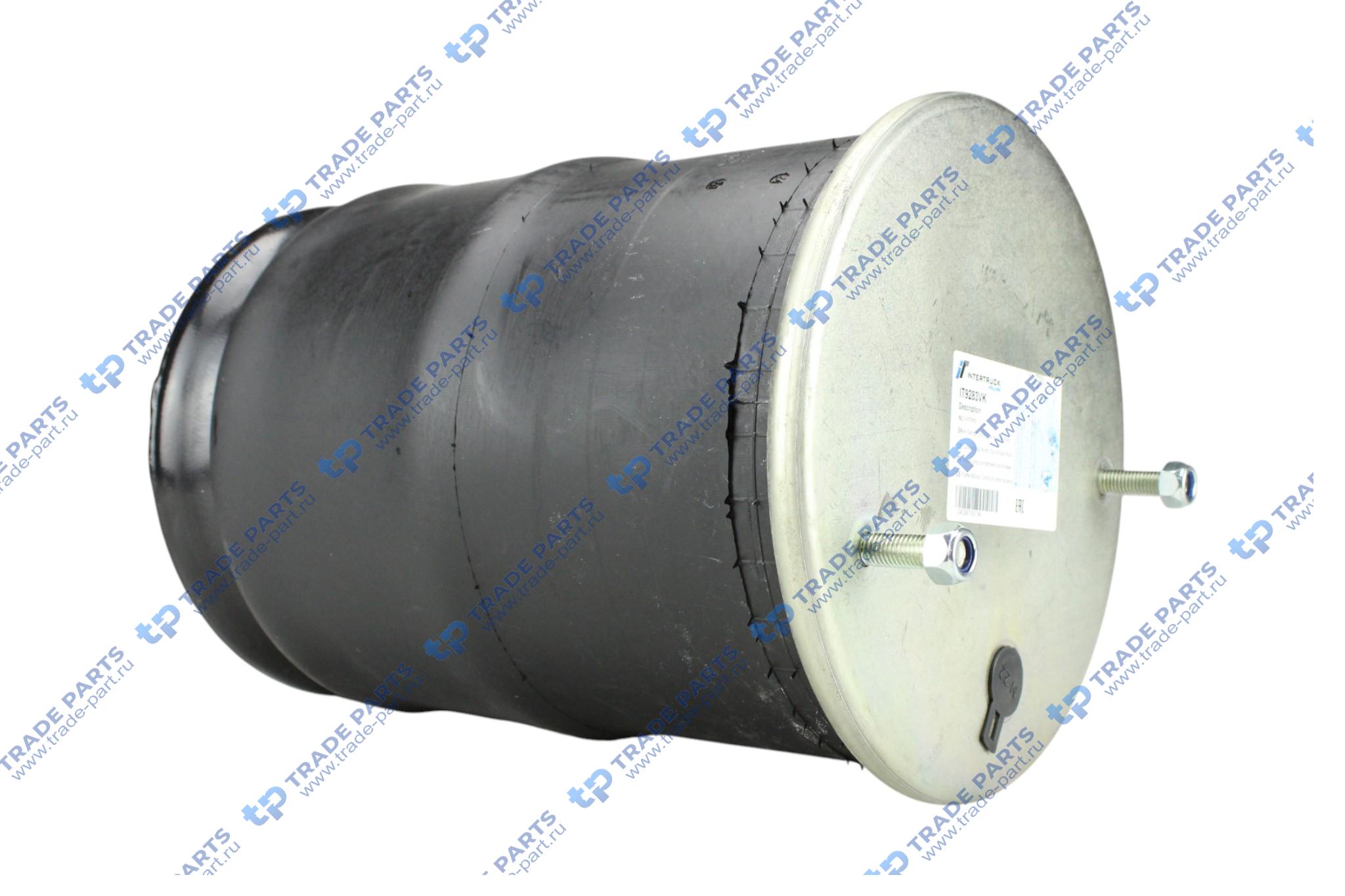 Реальная фотография пневморессора со стаканом (металл) 1 шп.-штуц.-m16/м22 с кронштейном