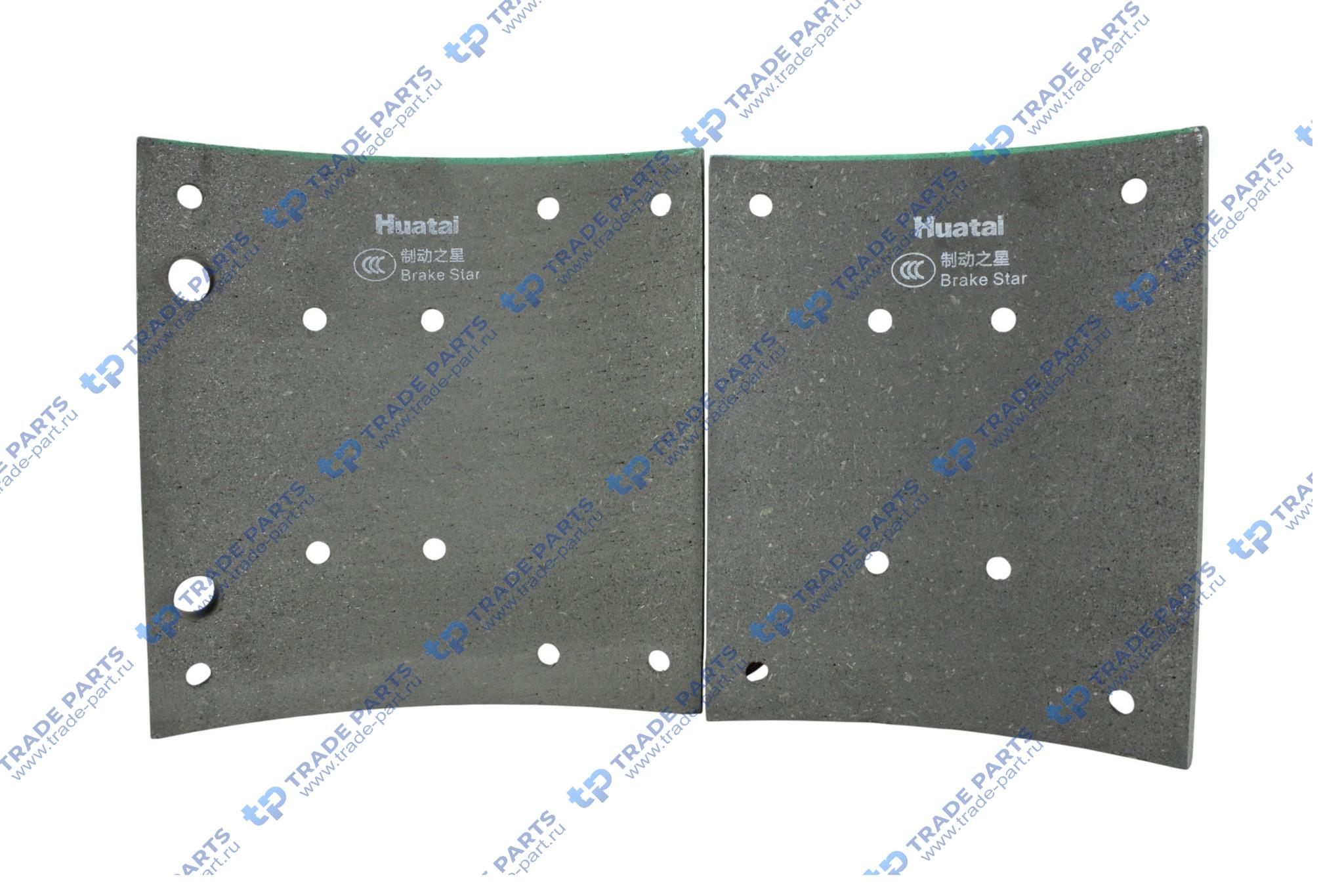 Реальная фотография накладка тормозная задняя f3000 (8+10 отверстий) комплект huatai