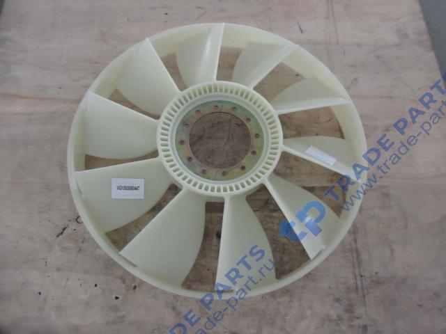 Реальная фотография крыльчатка вентилятора d=590 10 лопастей с ободом howo vg1500060447