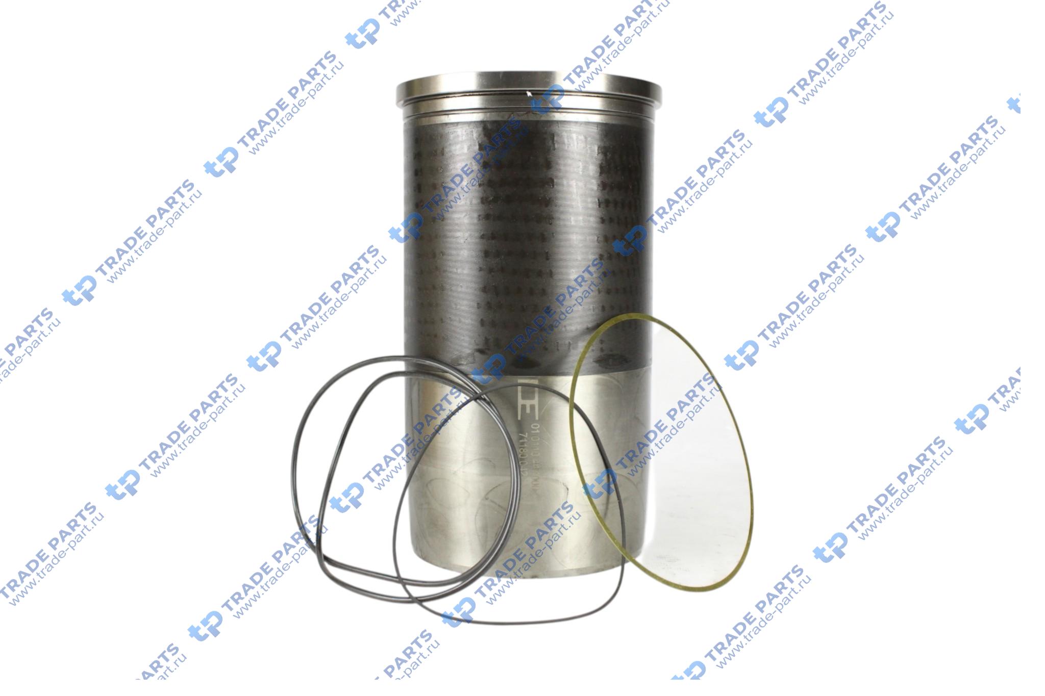 Гильза цилиндра A=144,5 C=153,8 L=270 H+F=9,92+1 (с упл. кольцами) MB OM 427/447 ... OM 429/449 ... 