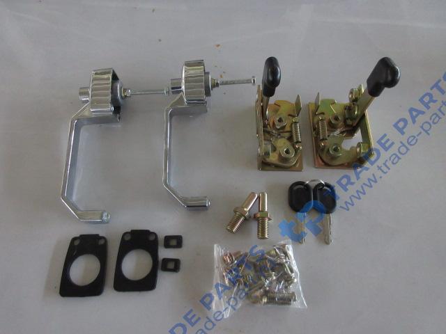 Реальная фотография комплект дверных ручек с замком (2 шт.) 23y-56b-12000