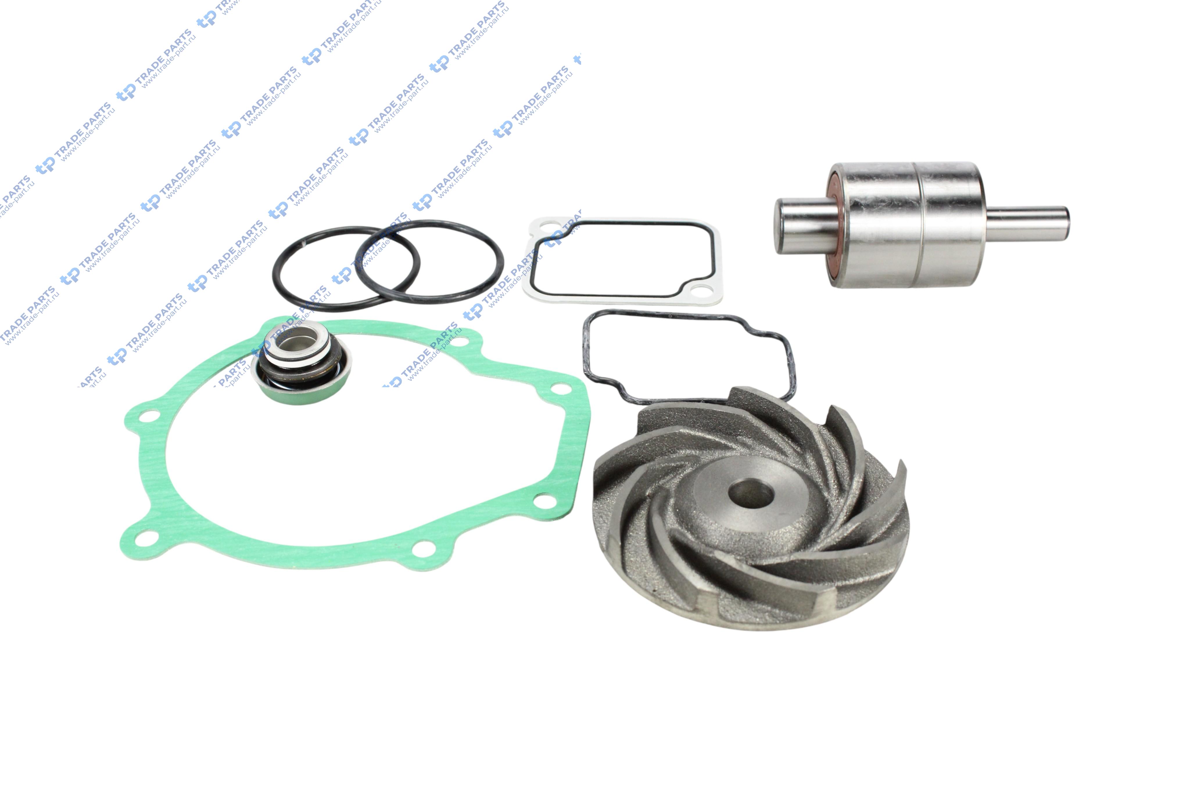 Реальная фотография ремкомплект водяного насоса !(мкр)вал,подш.,крыльчатка,прокл, кольца упл.,фибраmb om904/906