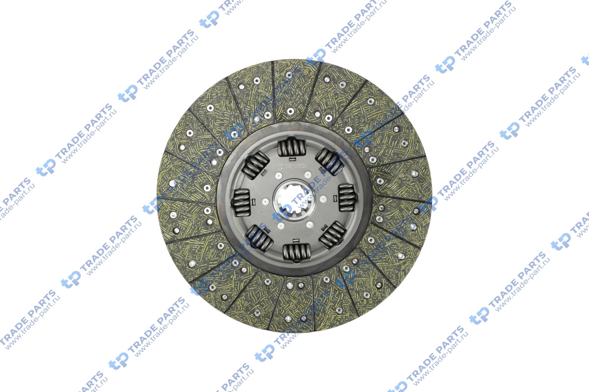 Диск сцепления 430 втулка d=51 z=10 качество SHAANXI DZ1560160020