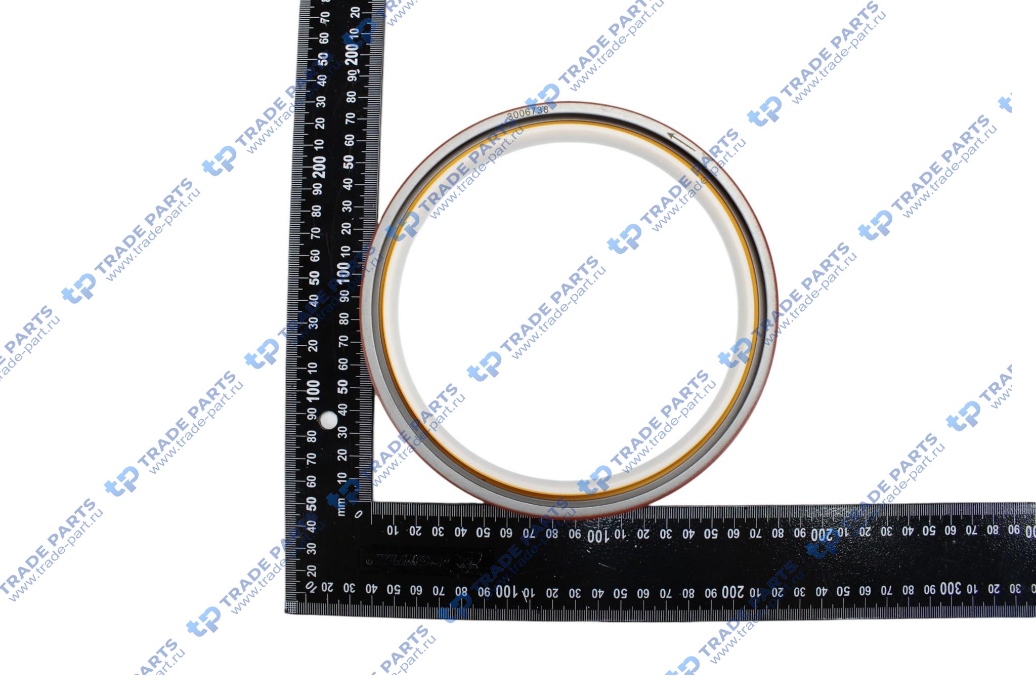 Реальная фотография сальник коленвала задний nt855  3006738 huatai