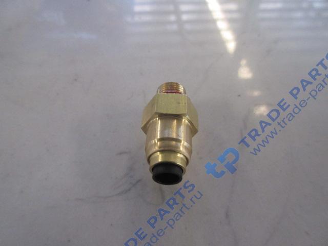 Реальная фотография штуцер термостойкий прямой быстроразъемный c-типа (φ 6 / m10x1) howo t5g, sitrak c7h