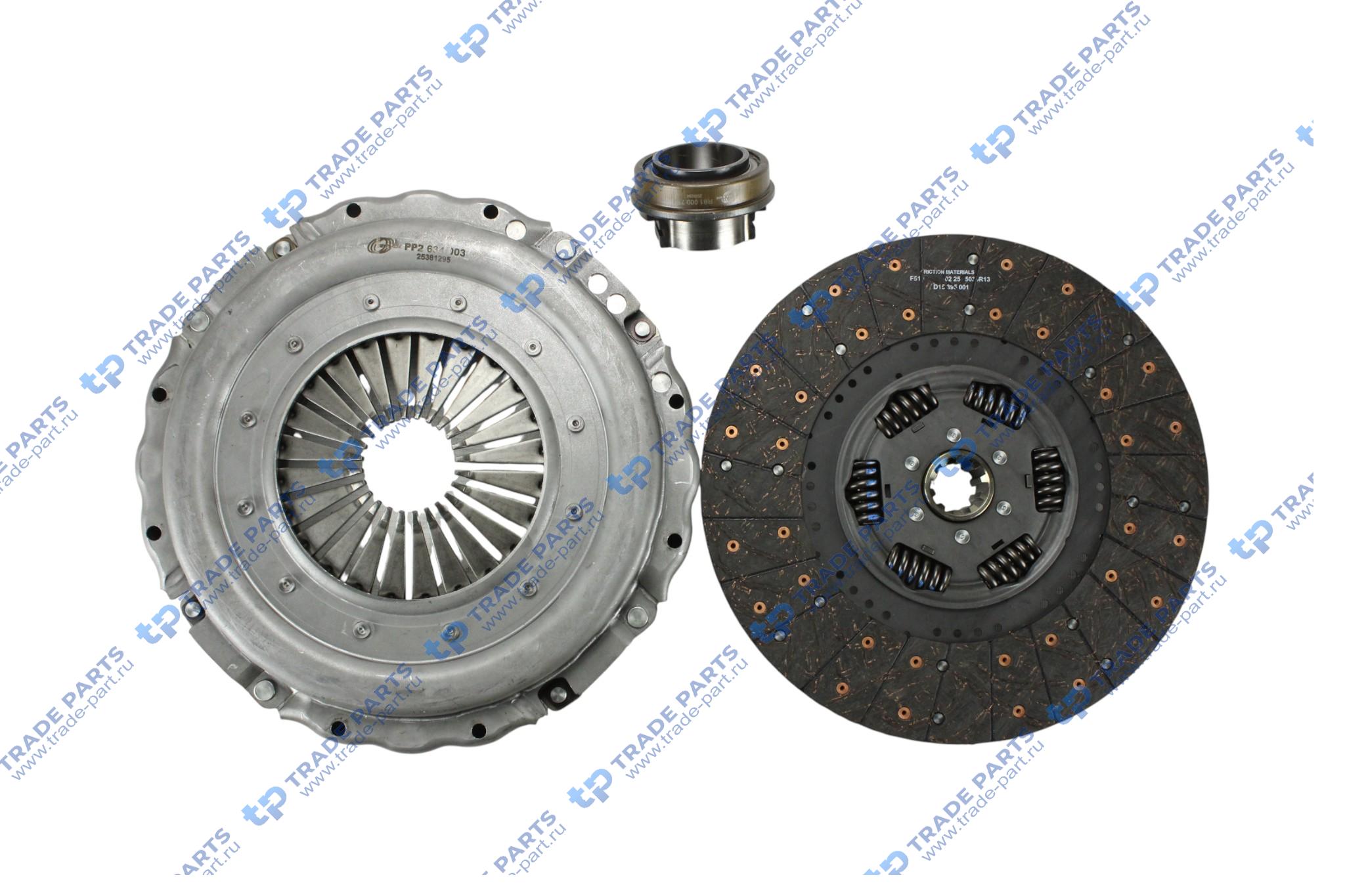 Реальная фотография комплект сцепления 395 mm z=10 rvi midlum premium 2, volvo fe