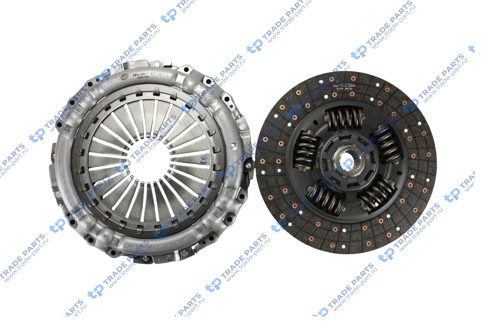 Реальная фотография комплект сцепления 430mm n24 (корзин+диск. без выжим) volvo fh16