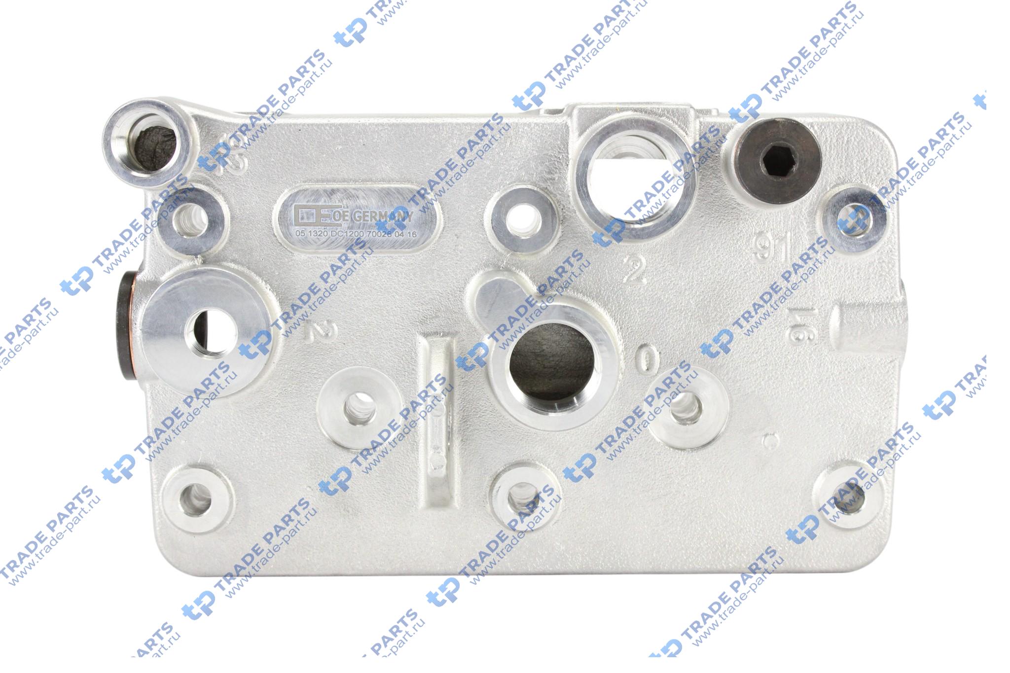 Реальная фотография головка блока компрессора knorr bremse lp4957 scania 4-series 2х цил.