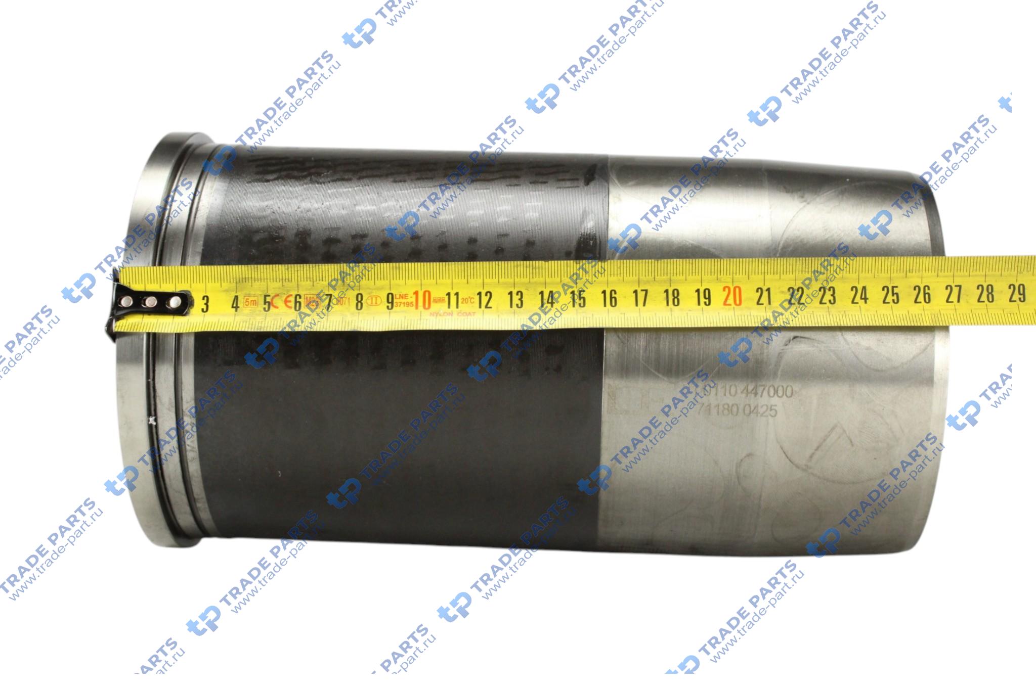 Реальная фотография гильза цилиндра a=144,5 c=153,8 l=270 h+f=9,92+1 (с упл. кольцами) mb om 427/447 ... om 429/449 ... 