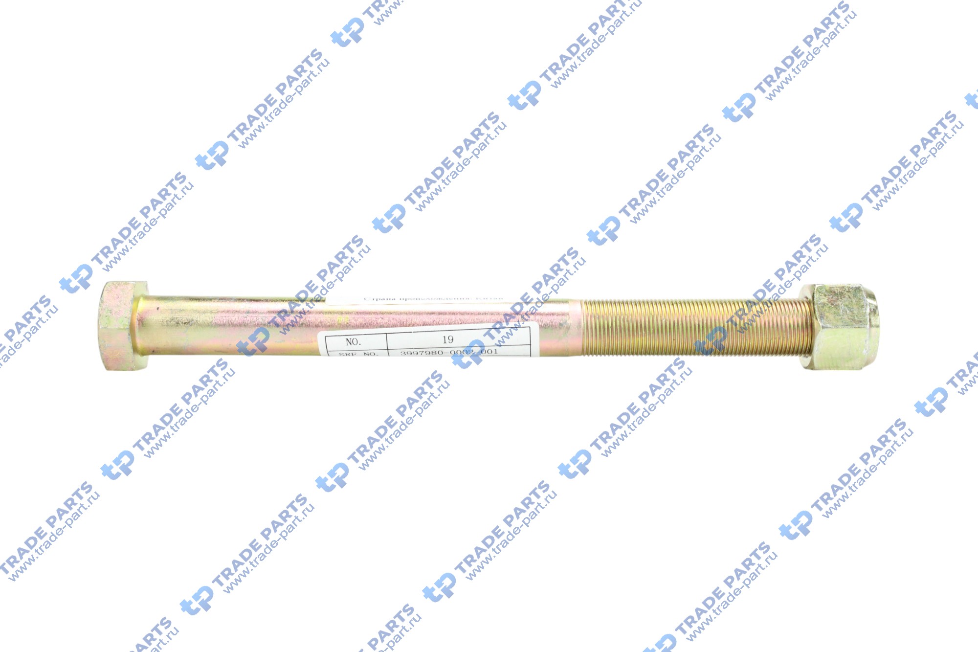 Болт подушки задней рессоры L=260 M22 с гайкой HOWO Q151B22260 / Q341B22