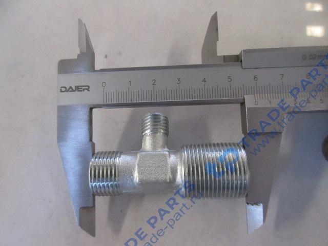 Реальная фотография штуцер пневматический т-образный с наконечником m22x1,5 / m12x1,5 / m18x1,5 howo t5g, sitrak c7h