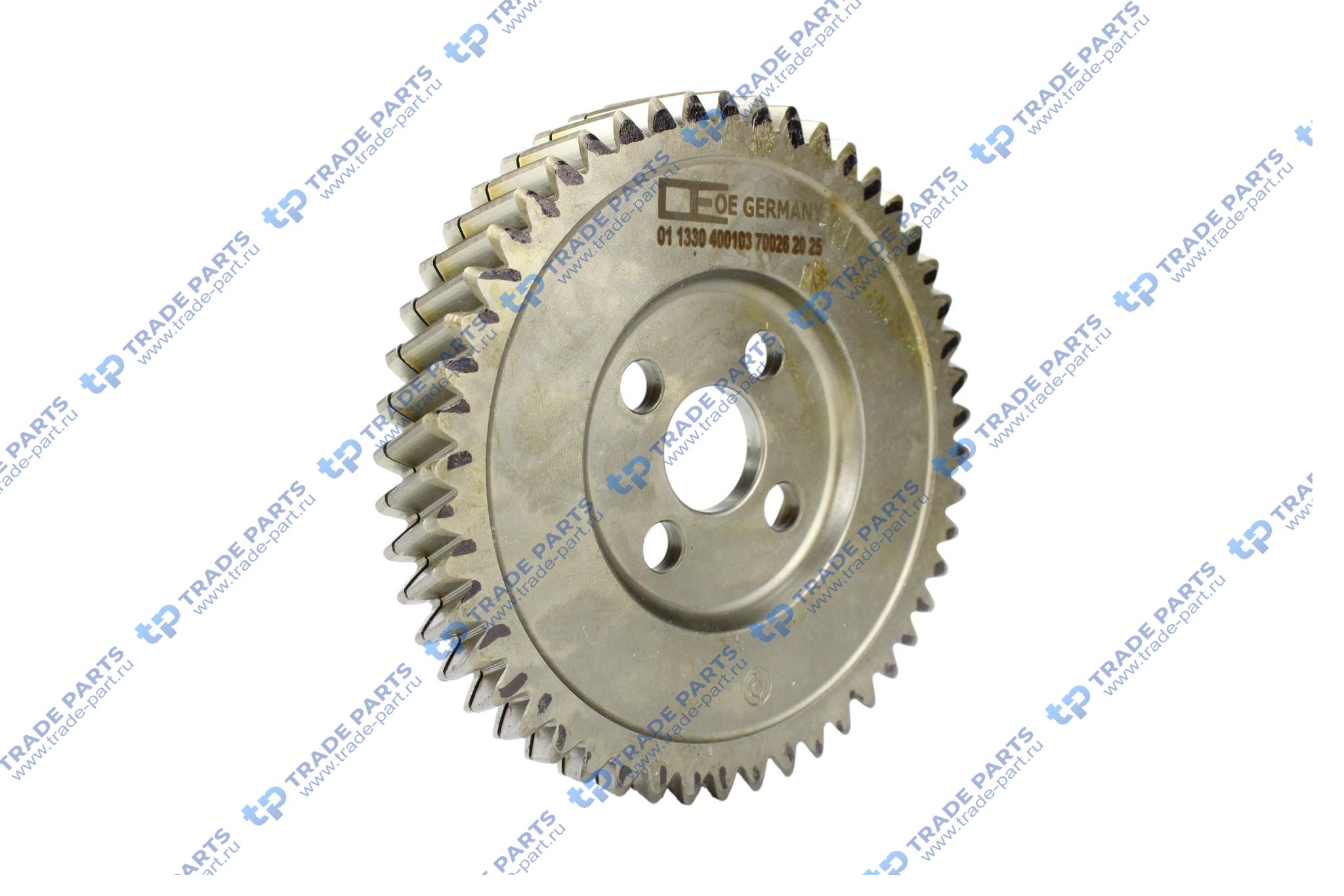 Реальная фотография шестерня привода компрессора z=49 d25/d28 man, mb om407/427/447