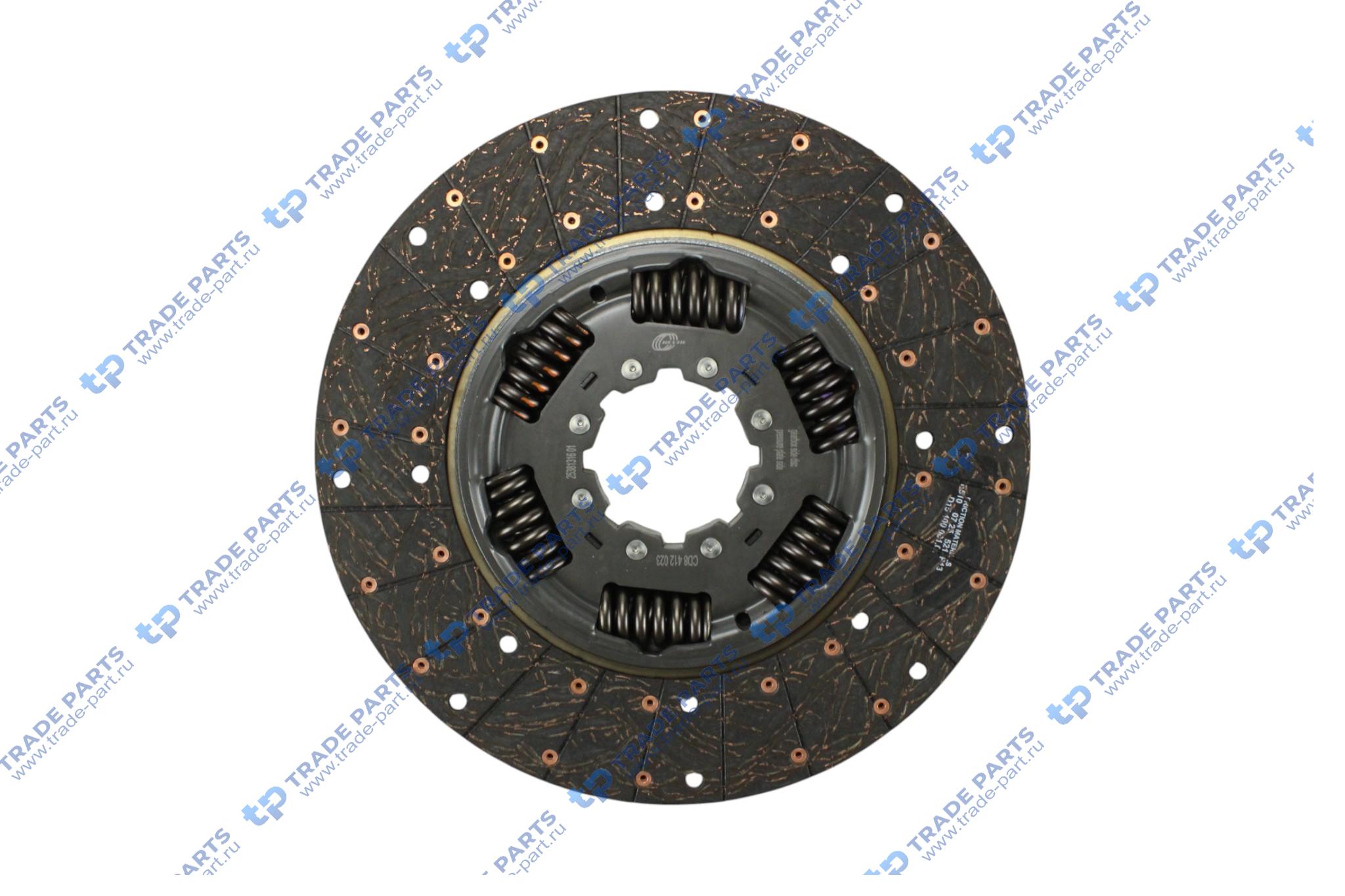 Диск сцепления без шлицов FORD ECOTORQ 12,7 ZF 16S2230 400 mm. TWIN DISC