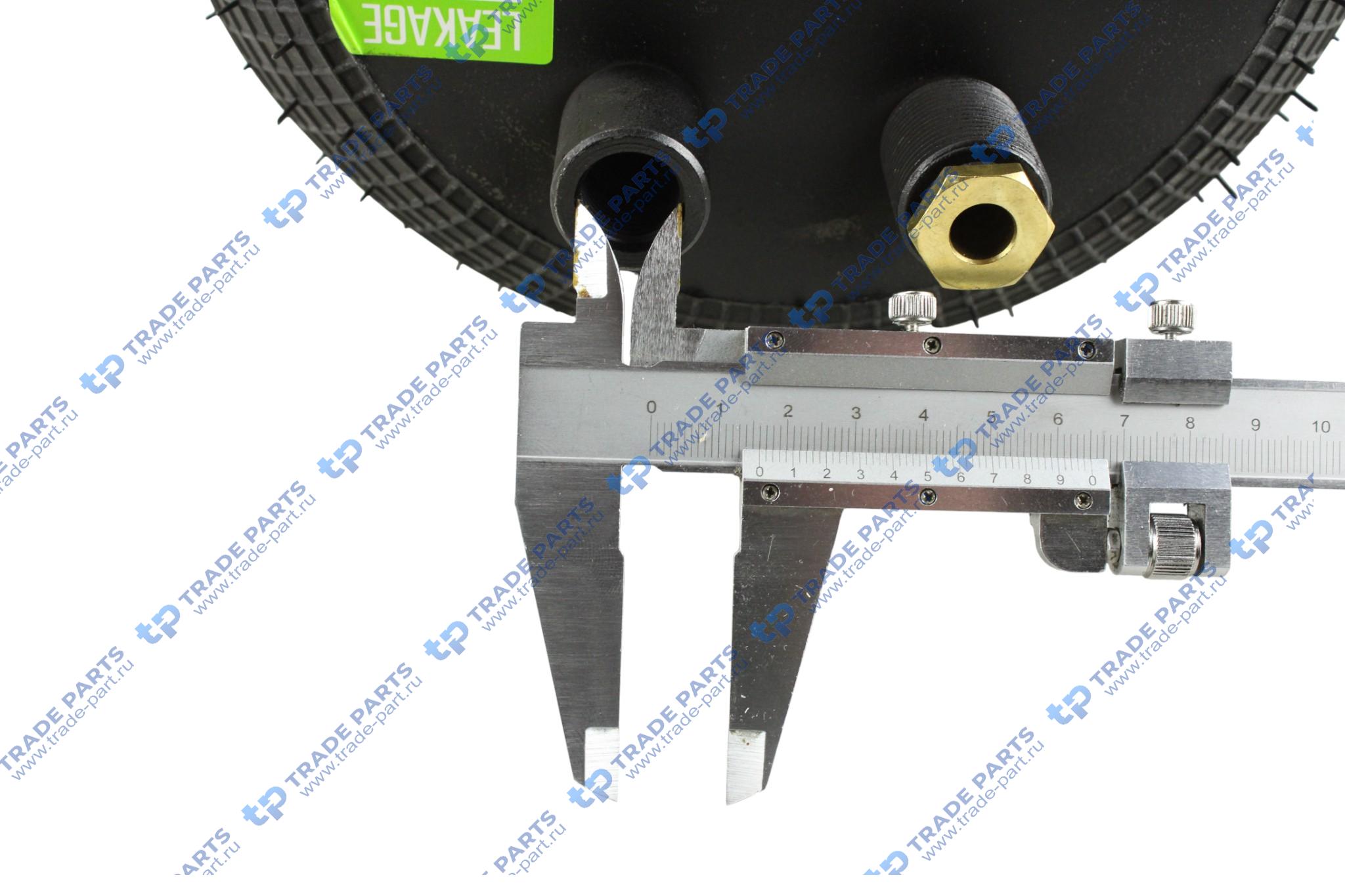 Реальная фотография рессора пневматическая со стаканом; (1 штуц. возд. / 1 отв.); стакан ø200; actros