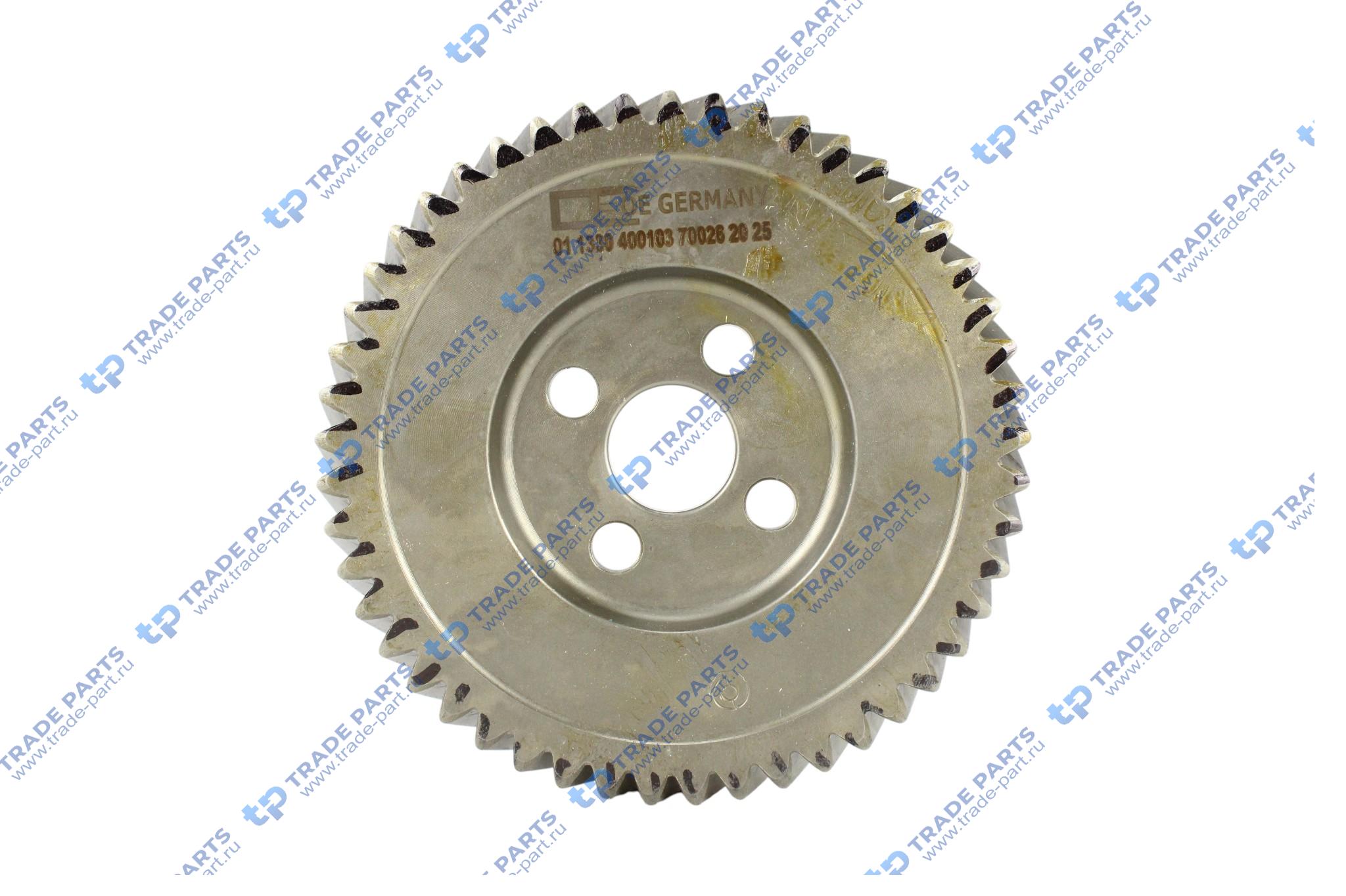 Реальная фотография шестерня привода компрессора z=49 d25/d28 man, mb om407/427/447