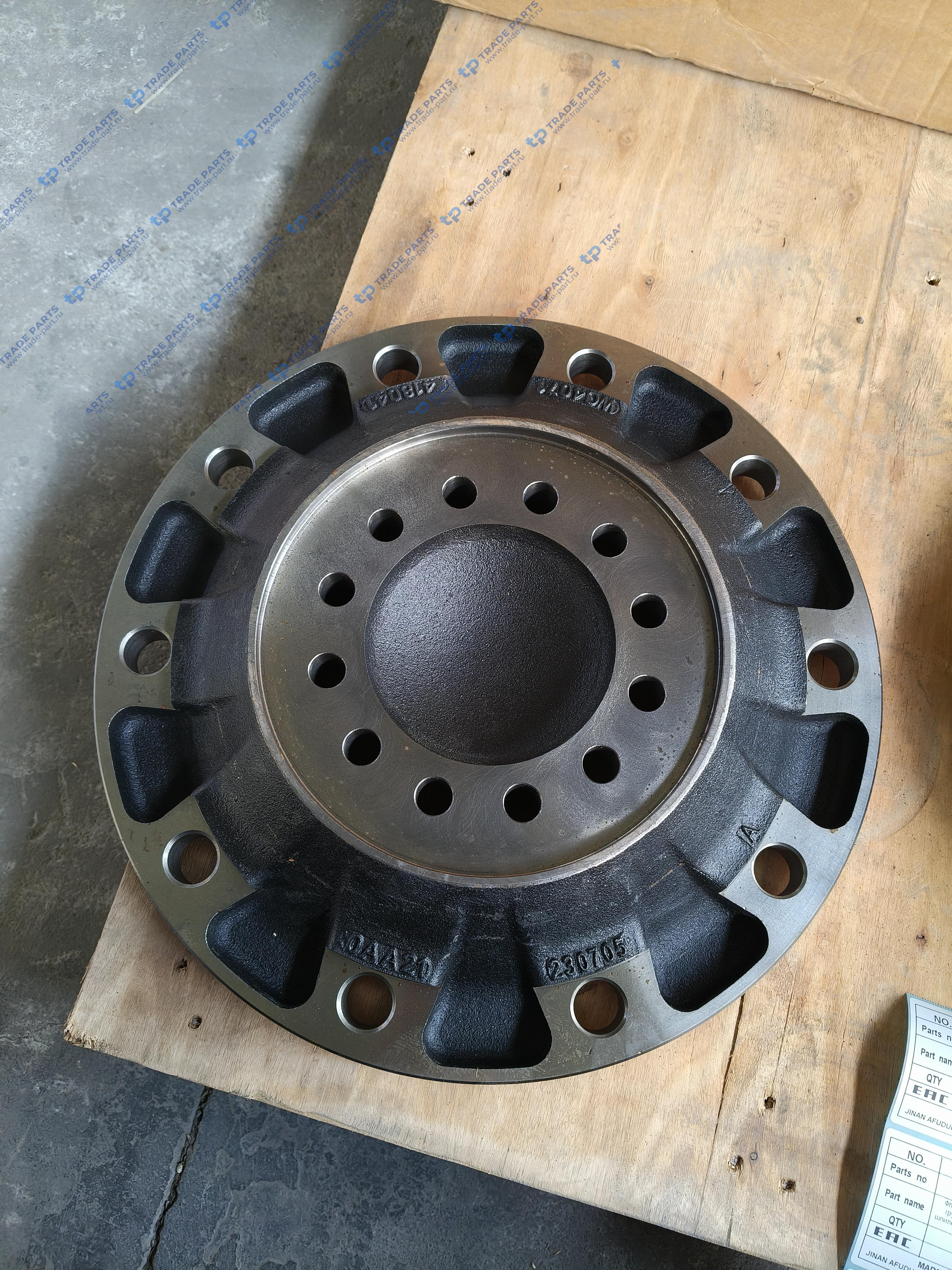 Реальная фотография фланец передней ступицы для грузовиков sitrak c7h (без шпилек, мост vpd71ds, дисковые тормоза) howo