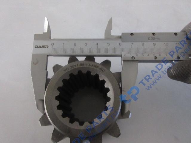 Реальная фотография шестерня полуоси xgma 932,935 (17 шлицев14 зубов)