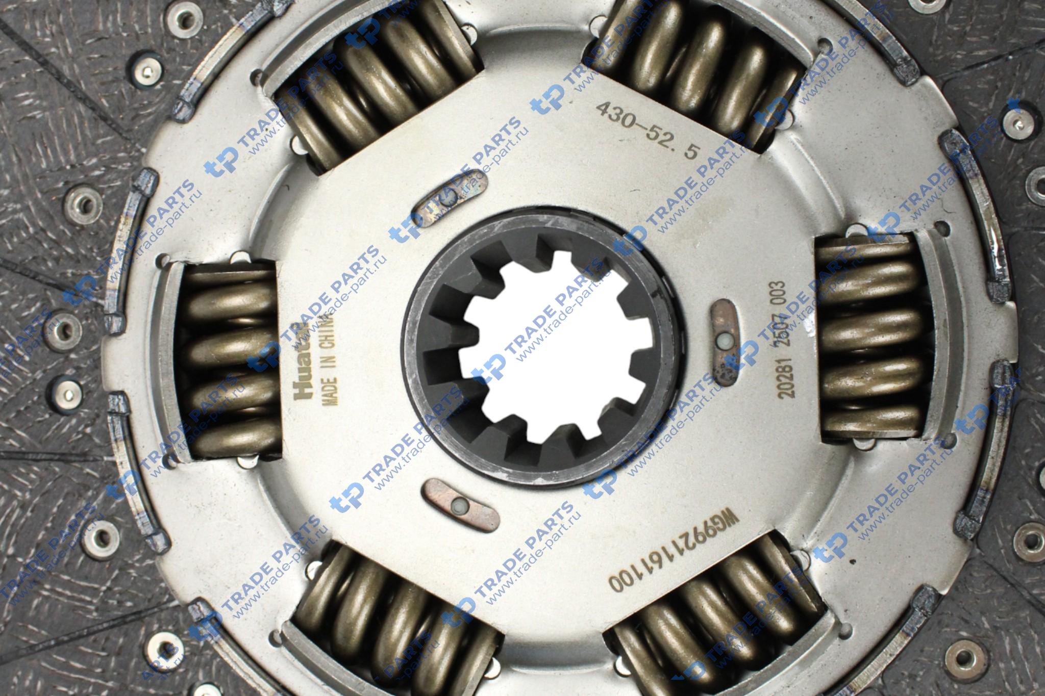 Реальная фотография диск сцепления d=430 втулка d=52.5, z=10 t5g huatai