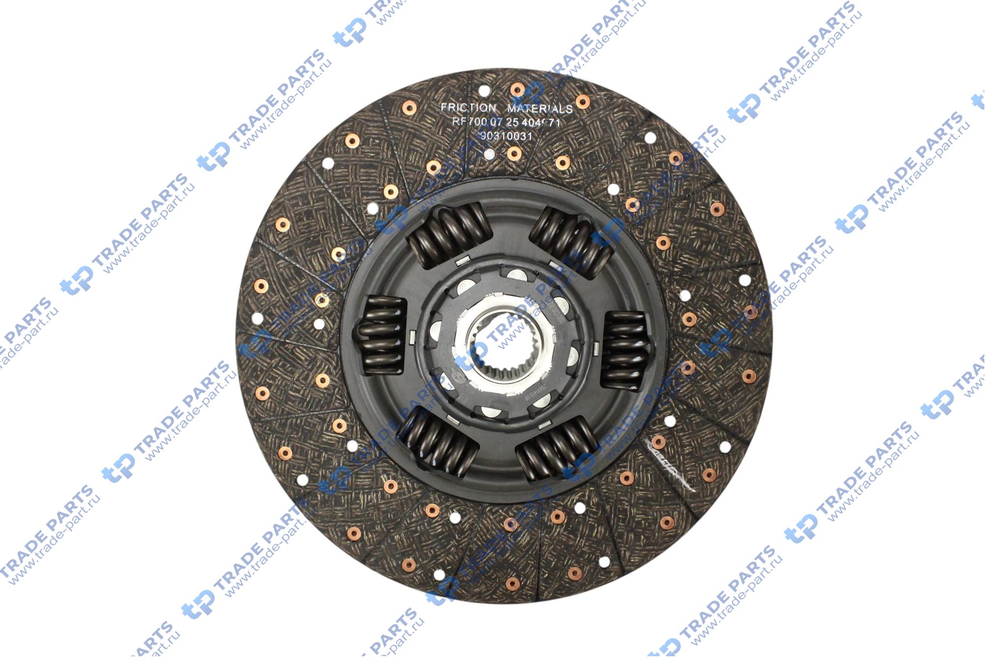 Диск сцепления Scania DC9/11/12,DSC9/11/12/14,DT12 GRS920 R (K432-33/35/39) 430 mm.