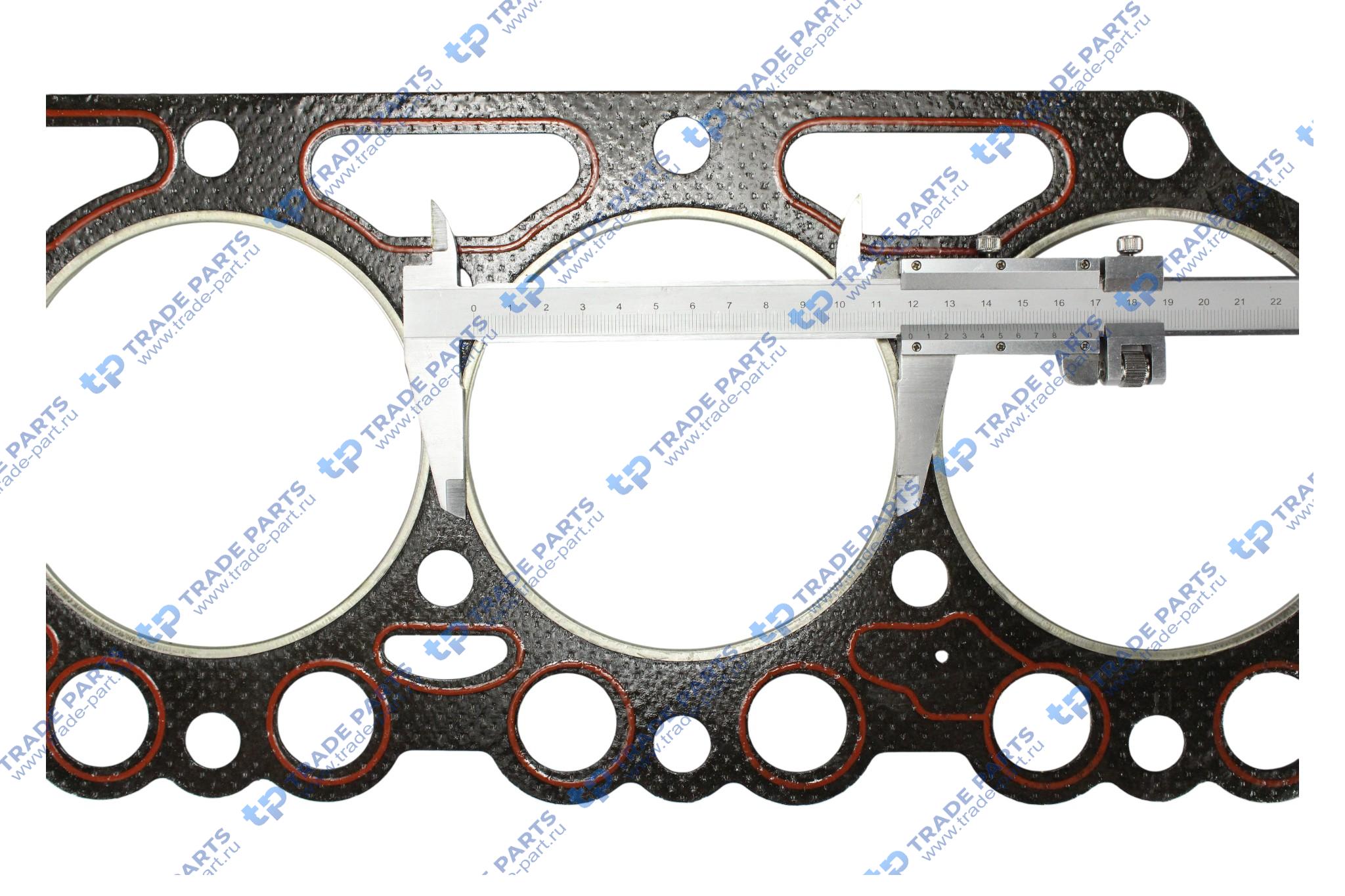 Реальная фотография прокладка головки блока deutz bf6m1013 толщина -1.4 мм, 1 метка (0420 1559) oeg