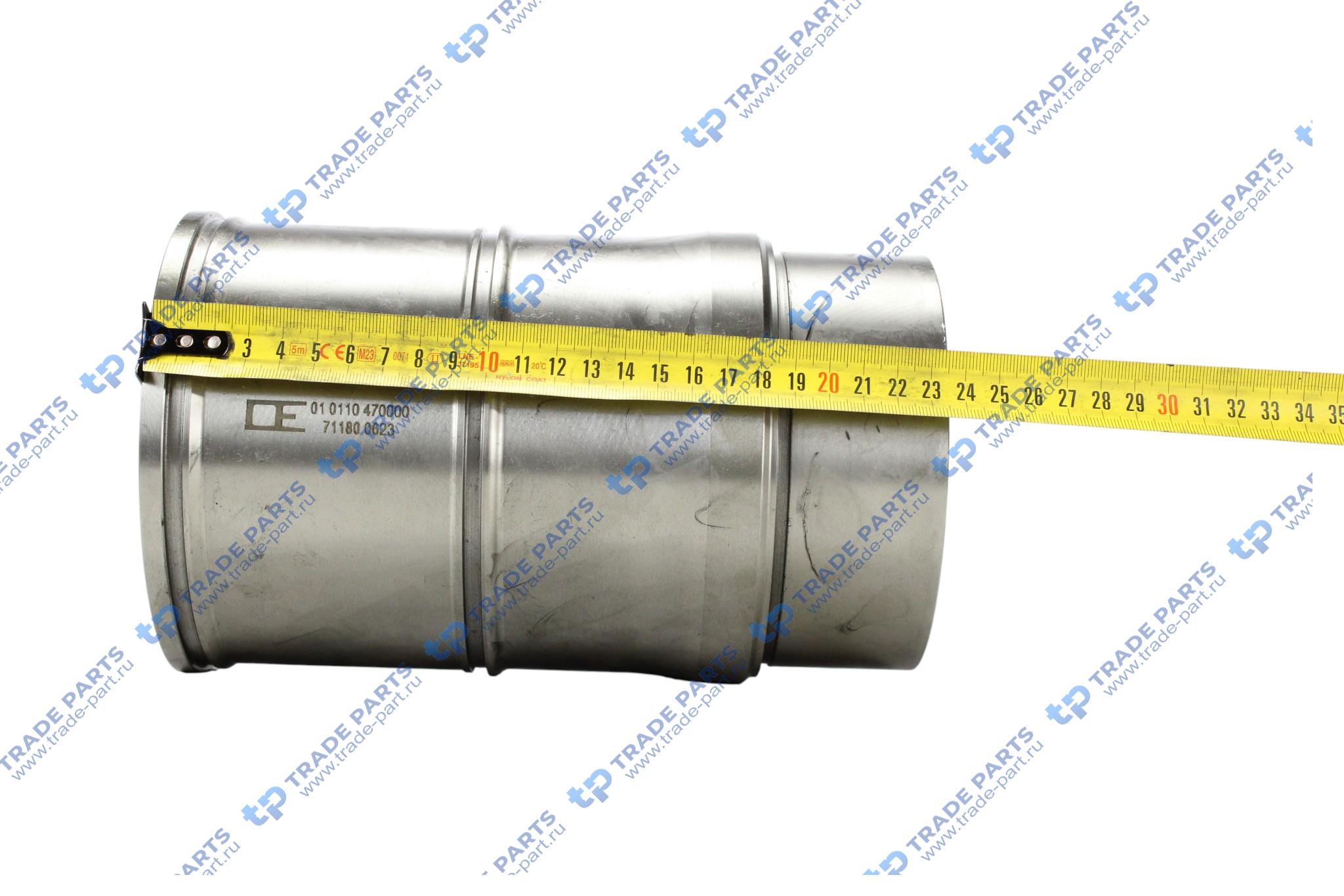 Реальная фотография гильза цилиндра a=135 c=150 l=237 h+f=7 (с упл. кольцами) mb om 470 la с огнеупорным кольцом