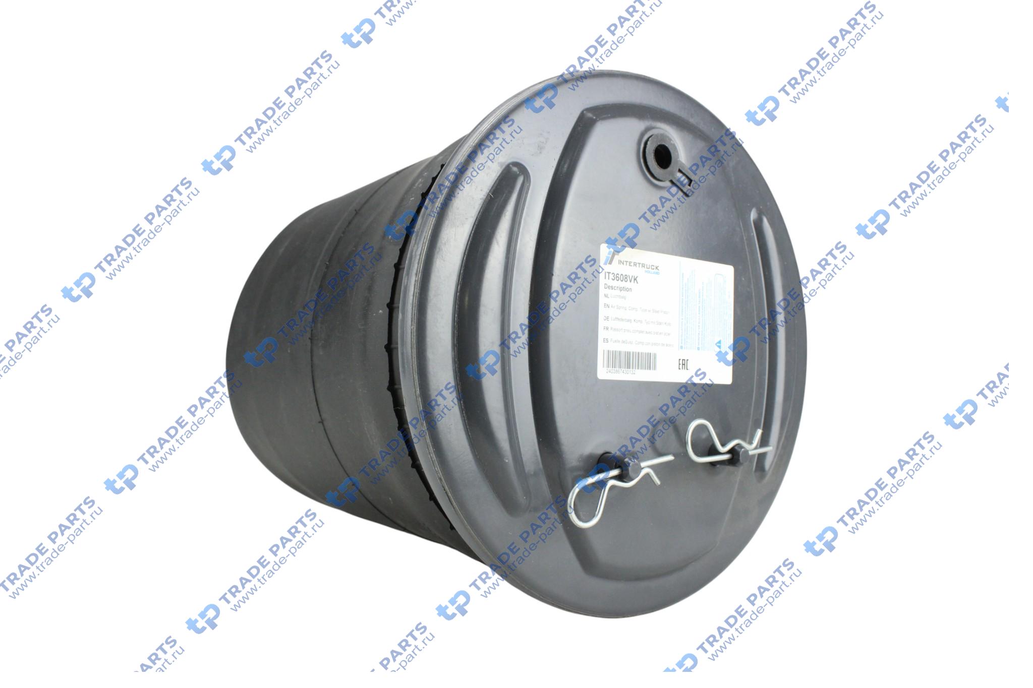 Реальная фотография пневморессора scania r series (металлический стакан) (2 штыря d=12мм, 1 отв. м16х1.5мм)