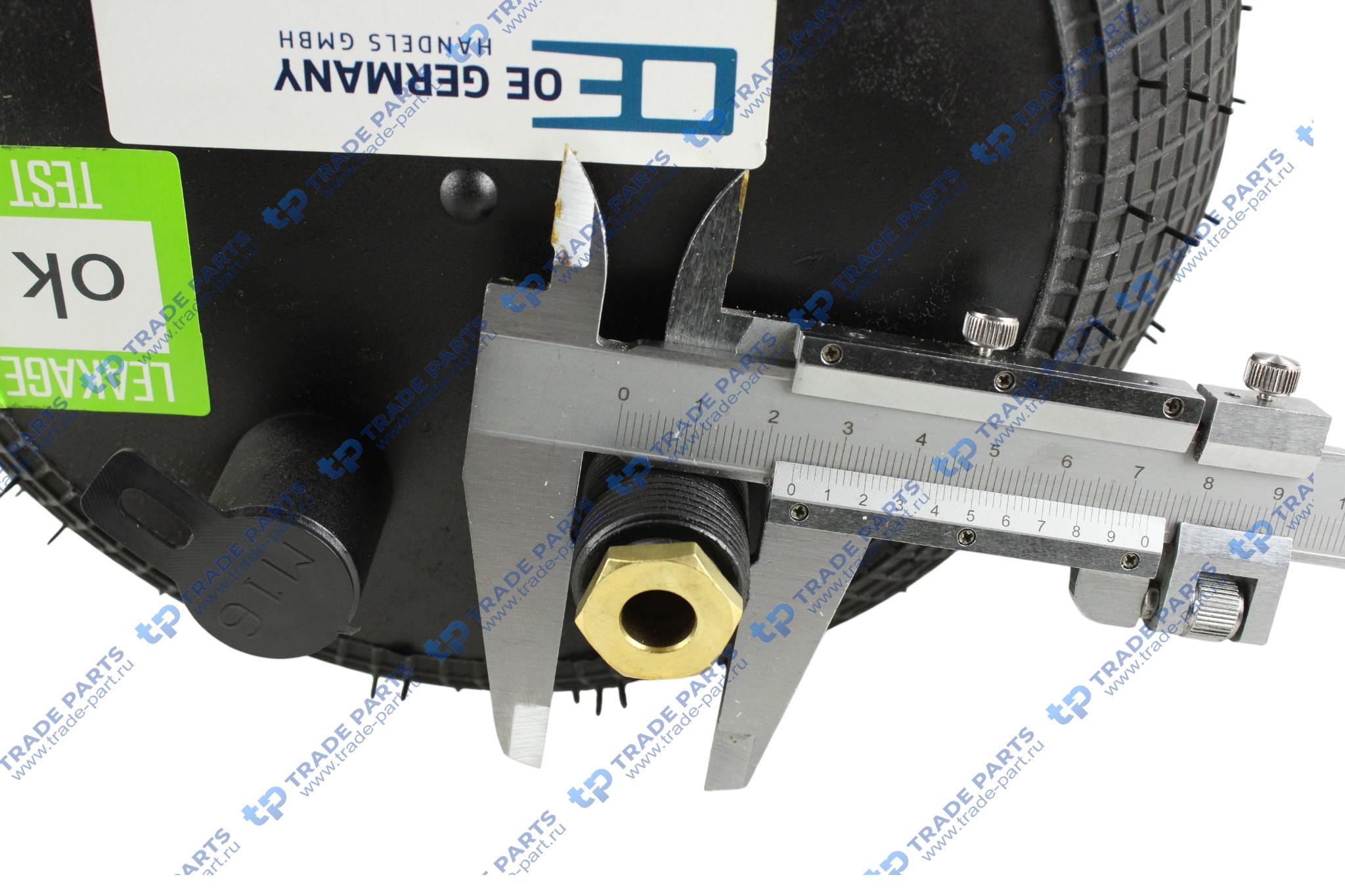 Реальная фотография рессора пневматическая со стаканом; (1 штуц. возд. / 1 отв.); стакан ø200; actros