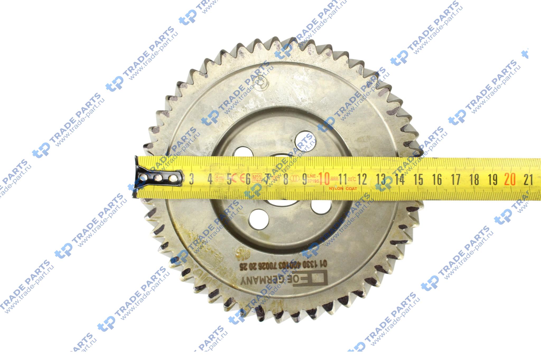 Реальная фотография шестерня привода компрессора z=49 d25/d28 man, mb om407/427/447