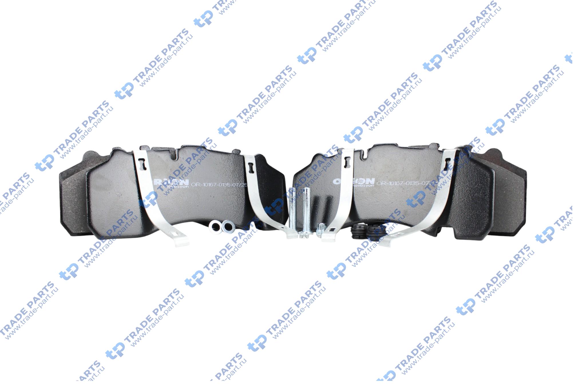 Колодки тормозные 29167 BPW, Daf, Iveco, MB, Scania, SAF, с проточкой, c монт компл пр-во Турция