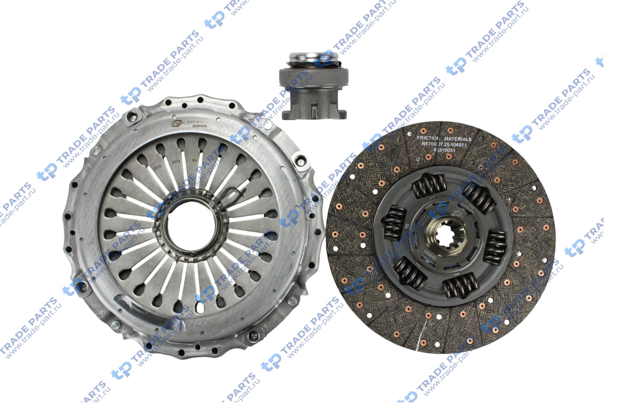 Реальная фотография комплект сцепления man tgs, tgx (euro 6) d2676lfl zf 16s253 od amt 430mm.