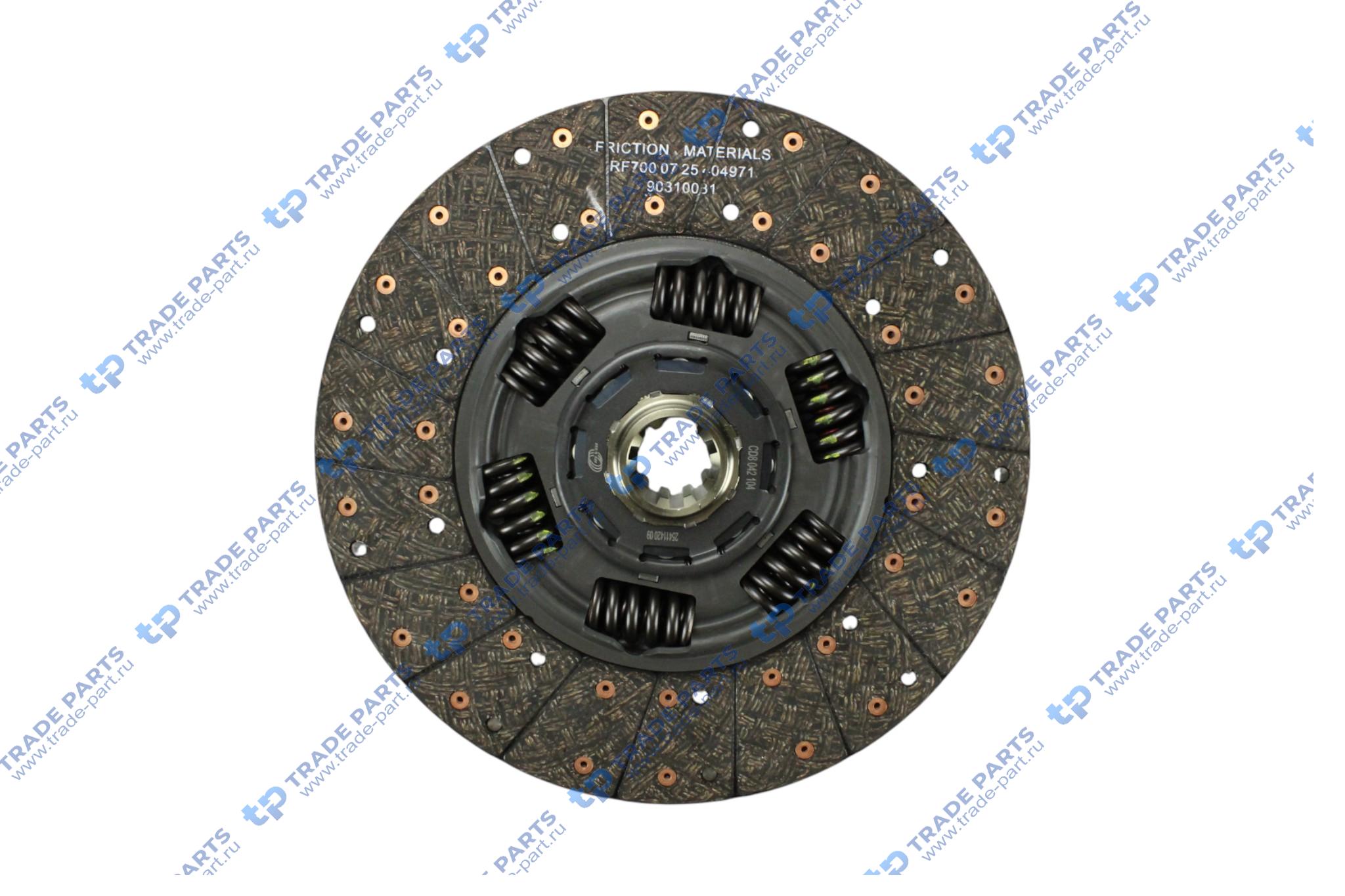Диск сцепления FORD ECOTORQ 12,7 ZF 16S2230 430 mm.