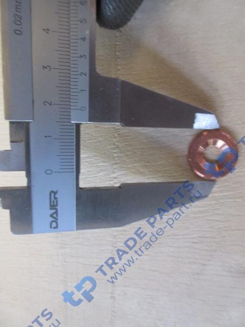 Реальная фотография шайба форсунки евро3 d=7 d=19 h=2