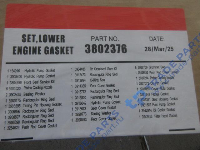 Реальная фотография комплект прокладок двигателя нижний 6bt