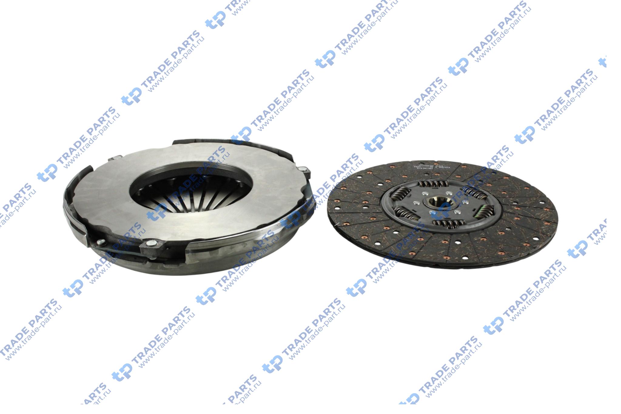 Реальная фотография комплект сцепления без выжимного man tgl d0834lfl zf 6s-850, zf 6as-850 362mm.