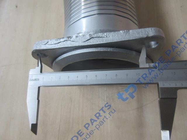 Реальная фотография гофра глушителя d=120 l=330 (квадратные фланцы) shaanxi dz9118540130