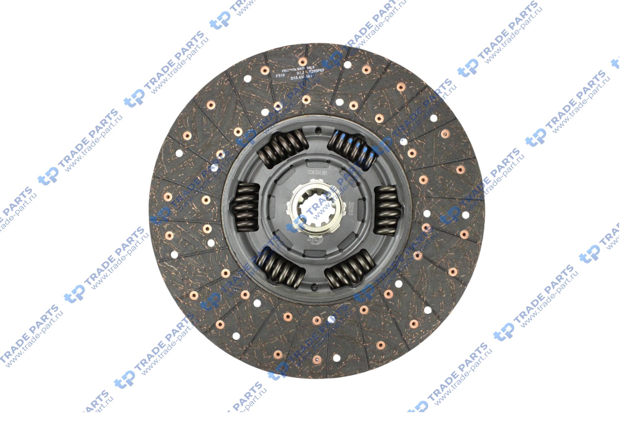Диск сцепления FORD CARGO ECOTORQ 9,0 ZF 9S1310 430 mm.