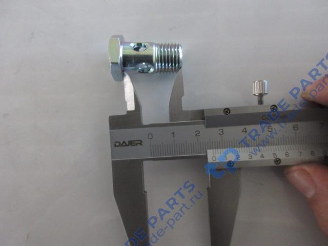 Реальная фотография болт-штуцер топливной магистрали 3924725 пустотелый m14x1.5-26 3924725/3907541