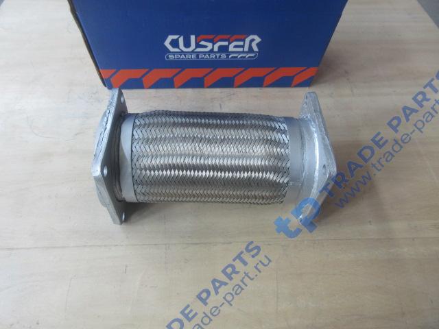 Гофра глушителя D=120 L=270 с сеткой (квадратные фланцы)