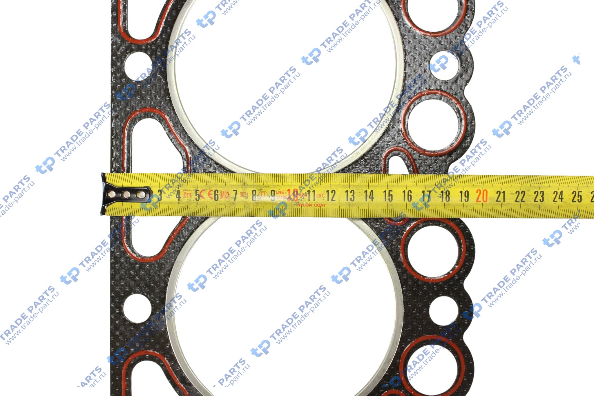 Реальная фотография прокладка головки блока deutz bf6m1013 толщина -1.4 мм, 1 метка (0420 1559) oeg