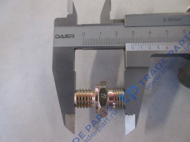 Реальная фотография штуцер m12x1.75,m14x1.5 гидравлический с двойной резьбой sitrak mc11/mc13
