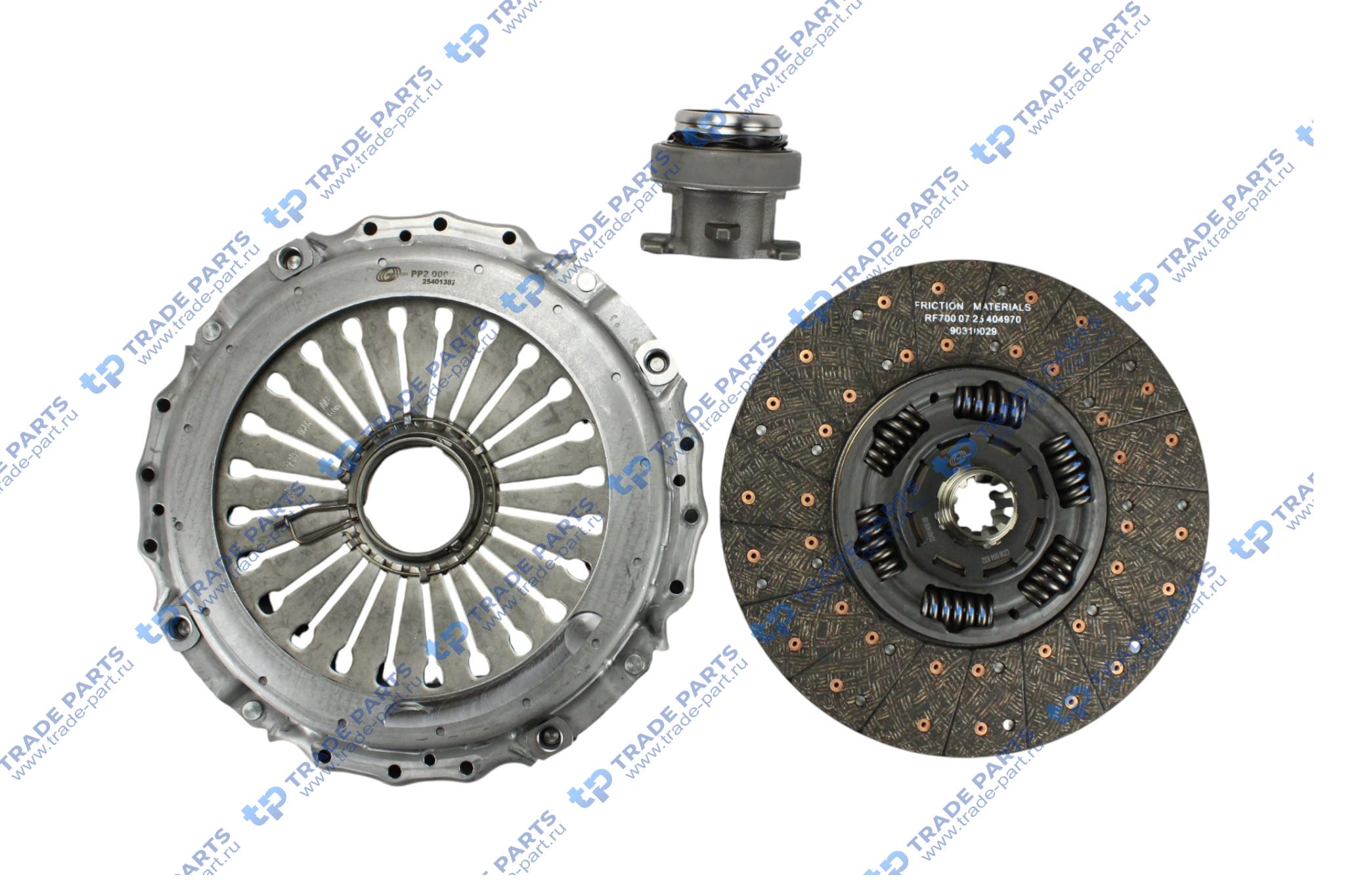 Реальная фотография комплект сцепления man tgs, tgx zf as-tronic amt 430 mm.