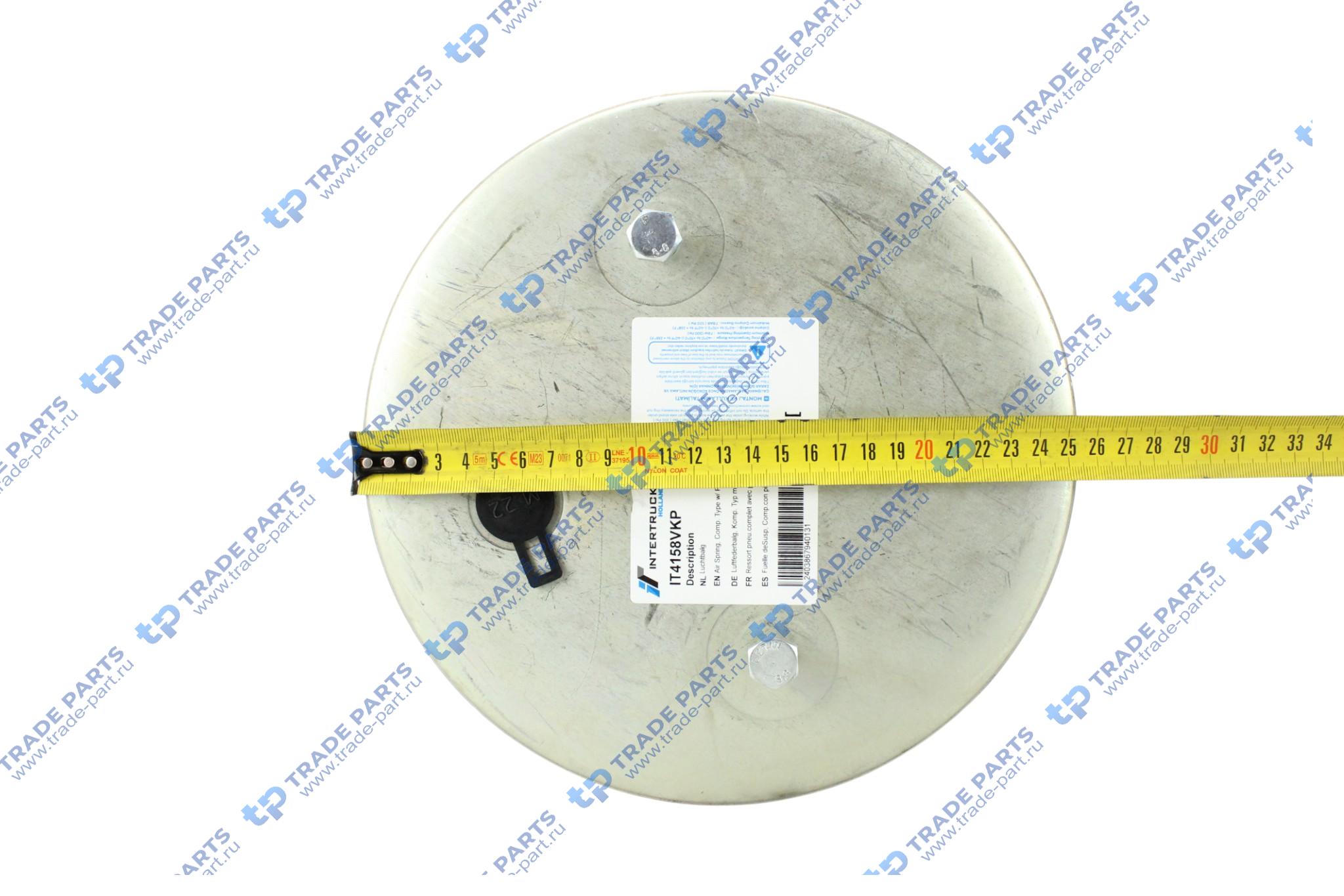 Реальная фотография рессора пневматическая со стаканом; (2 отв. возд. / 1 отв.); без ограничителя; schmitz trailer