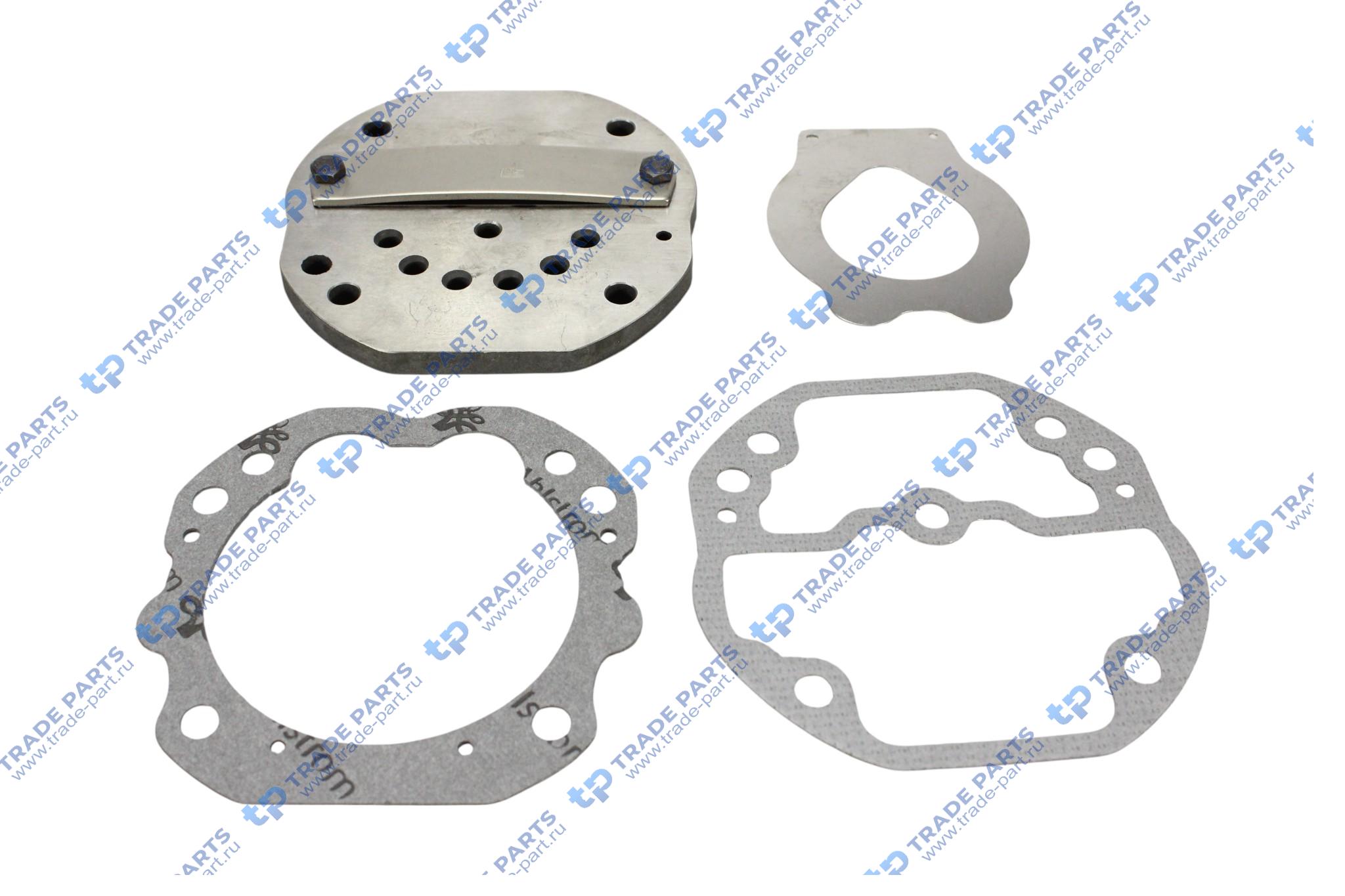 Реальная фотография ремкомплект компрессора (мкр)d90 плита с прокладками\mb дв.om422/423/403/402