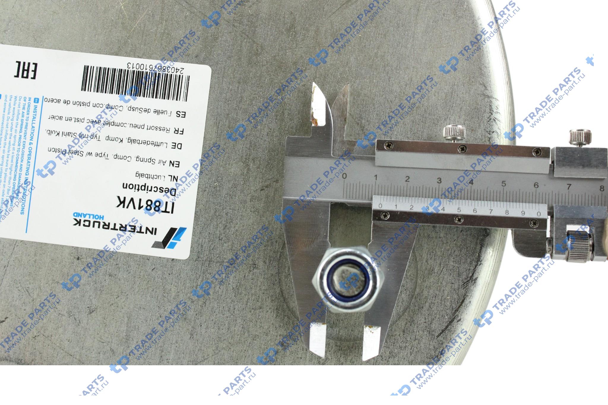 Реальная фотография пневмобаллон bpw 36 в сборе (металл. стакан)