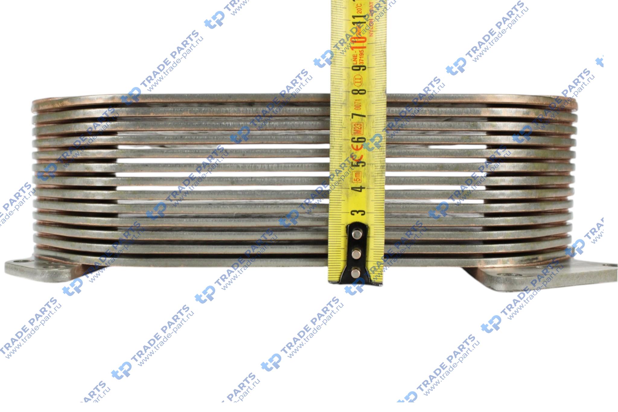 Реальная фотография радиатор масляный om471 l=292,s=175,h=83mm,13 ребер oeg