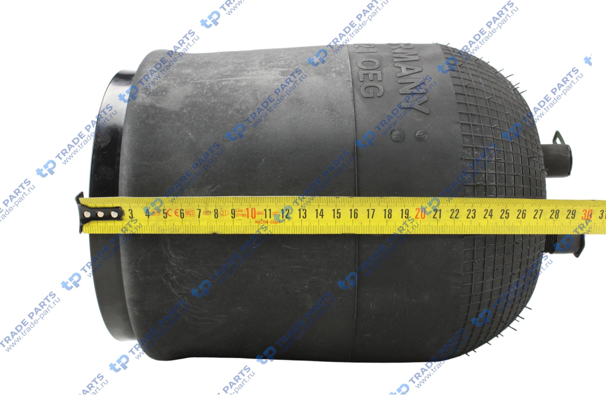 Реальная фотография рессора пневматическая со стаканом; (1 штуц. возд. / 1 отв.); стакан ø200; actros